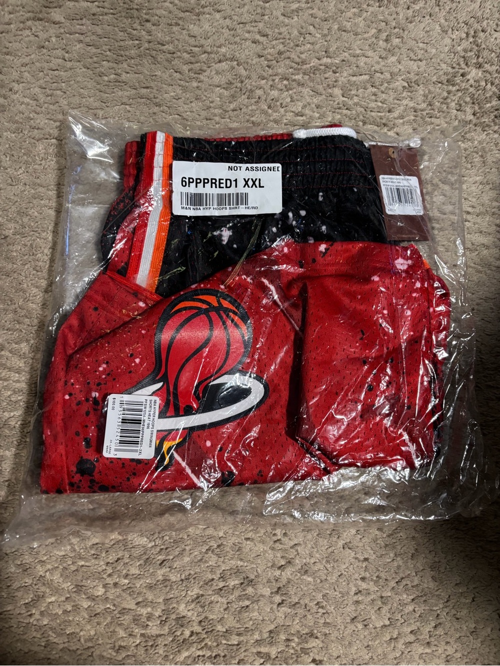 MITCHELL & NESS MIAMI HEAT HYPER HOOPS SWINGMAN SHORTS XXL
